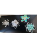 Bomboniera offerta fiori cristallo e resina